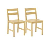 SEDIA HOMCOM IT83A-457V00ND - set 2 sedie pranzo ergonomiche in bambù