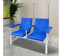 Sedia imbottita a 2 posti per flebotomia per infusione con supporto IV per cliniche mediche e laboratori di ricerca