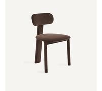 Sedia imbottita in velluto, Marais, design di Emmanuel Gallina Marrone TU