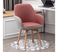 Sedia imbottita moderna - Sedia girevole in velluto per sala da pranzo elegante in legno per trucco Vanity o ufficio - Elegante poltrona non rotolante