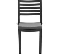 Sedia Imperia con Cuscino in Alluminio cm 46x62x84 h Antracite DecHome