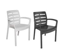 Sedia con braccioli in resina Poltrone seduta antracite per interno e esterno