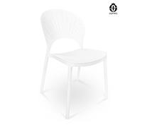 SAMIRA Sedia impilabile in plastica - Sunny (4pz, Bianco)