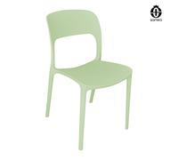 SAMIRA Sedia impilabile in polipropilene verde salvia mod. Maya (Verde salvia, 2 pz)
