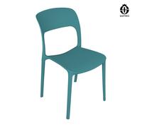 SAMIRA Sedia impilabile in polipropilene verde petrolio mod. Maya (Verde petrolio, 2 pz)