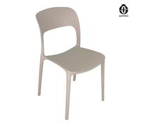 SAMIRA Sedia impilabile in polipropilene mod. Maya (2, Tortora)