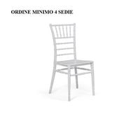 Sedia impilabile TIFFANY Chiavarina Bianco bar ristorante eventi catering Catas