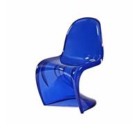 Sedia in acrilico trasparente, senza braccioli, a forma di S, per cucina e sala da pranzo, design moderno