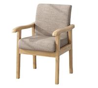 Sedia in legno massello con braccioli, schienale ergonomico per una seduta comoda, ideale per anziani e uso domestico e ufficio