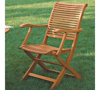 Sedia in legno pieghevole giardino set 2 poltrone pieghevoli 63x50x95h cm.