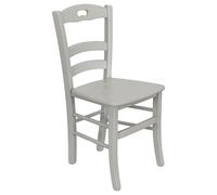SEDIA IN LEGNO SHABBY CHIC GRIGIO ANTICATO MIKY SEDUTA LEGNO
