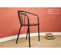 Sedia in metallo Brienon in stile vintage