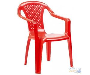 SEDIA IN PLP IMPILABILE BABY CAMELIA COLORE ROSSO cm 38x38xH 52