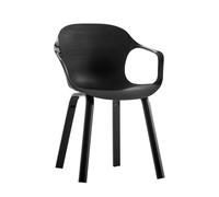 Sedia in polipropilene e metallo 50x59 H 78 cm nero Nero