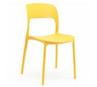 SEDIA IN POLIPROPILENE ERGONOMICA DESIGN ESTERNO ED INTERNO IMPILABILE MODERNA