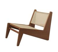 Sedia in rattan, design moderno senza braccioli della metà del secolo per una comoda seduta in camere da letto, balconi e terrazze