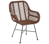 Sedia in rattan marrone Canora
