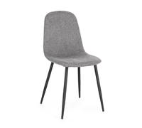 Sedia In Tessuto o Velluto Imbottita IRELIA Con Gambe In Metallo