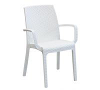 Sedia indiana 57x59x86 h cm in Wicker Bianco