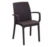 Sedia indiana 57x59x86 h cm in Wicker Marrone