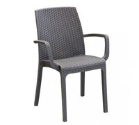 Sedia indiana 57x59x86 h cm in Wicker Taupe