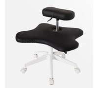 Sedia inginocchiata con ruote, design ergonomico a gambe incrociate, regolabile in altezza per gli appassionati di yoga in ufficio, casa, sedia da meditazione versatile