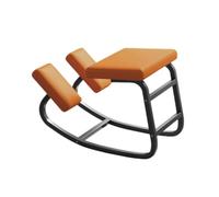 Sedia inginocchiata, correttore posturale da scrivania, sedile ergonomico con supporto for inginocchiarsi, sgabello for computer con buona postura, ufficio domestico(Orange,75x50x45cm-Black)