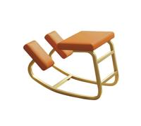 Sedia inginocchiata, correttore posturale da scrivania, sedile ergonomico con supporto for inginocchiarsi, sgabello for computer con buona postura, ufficio domestico(Orange,75x50x45cm-Gold)