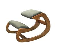 Sedia inginocchiata in legno per correzione della postura, sgabello ergonomico con seduta angolata e cuscini per casa, ufficio e meditazione