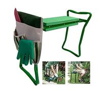 sedia inginocchiatoio, Sedile inginocchiatoio da giardino 2 in 1 con maniglie, panca pieghevole, sgabello inginocchiatoio con borse da giardino, sedia multiuso con inginocchiatoio