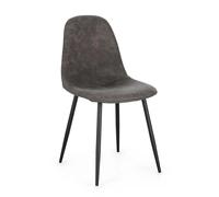 Sedia Irelia effetto microfibra 44x53xh84 cm grigio Grigio