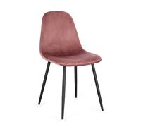 Sedia Irelia effetto microfibra 44x53xh84 cm rosa Rosa