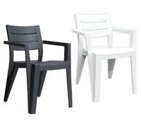 SEDIA JULIE + BRACCIOLI KETER PP BIANCO CM 61,5X58,5 H.CM 79