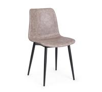 Sedia Kyra Nero Pu Beige Vintage