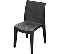 SEDIA IN PE RATTAN "LADY" ANTRACITE • cm 55x48x86h • peso kg 5