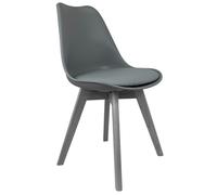 SEDIA LELIA POLIPROPILENE CON GAMBE IN LEGNO SEDUTA CUSCINO INTERNO SEDIE DESIGN