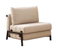 Sedia letto convertibile per adulti, divano letto imbottito in velluto con materasso, design pieghevole salvaspazio, per leggere e fare un pisolino e il tempo libero (bianco, 187 x 65 x 26 cm)