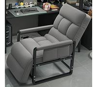 Sedia letto pieghevole 4 in 1, poltrona letto regolabile a 5 velocità, borsa portaoggetti a doppio strato, zone spesse e piene per dormitori, piccole stanze o uffici (grigio)