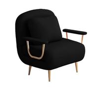 Sedia letto trasformabile beige regolabile per una persona Design ergonomico reclinabile in 6 posizioni perfetta per appartamenti e hotel (C 190 x 72 x 32 cm)