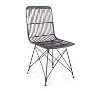 Sedia Lucila Kubu Nero - Sedia da Esterno e Interno Bizzotto - conf. 4 pz
