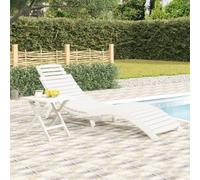 Sedia lunga bianca 184x55x64 cm Bevanda solida di Long Outdoor Acakwacchi, mobili da giardino, piscina, forniture per la casa, decorazione
