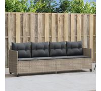 Sedia lunga con cuscini grigio chiaro in resina lunga da esterno, mobili da giardino, piscina, articoli per la casa, decorazione