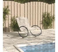 Sedia lunga con cuscino Acciaio e Textilene Cr jutose Outdoor, mobili da giardino, piscina, Forniture per la casa, decorazione