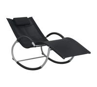 Sedia lunga con cuscino nero Textilenhean Mobili da esterno, giardino, piscina, casa Forniture, decorazione