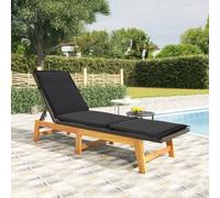 Sedia lunga con cuscino Plaid in resina/Solid drink Acacia Sedie a sdraio da esterno, mobili da giardino, piscina, forniture per la casa, decorazioni