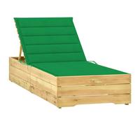 Sedia lunga con cuscino verde Impregioni di spille in legno mobili da giardino per esterni, piscina, articoli per la casa, decorazioni