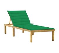 Sedia lunga con cuscino verde Impregioni di spille in legno mobili da giardino per esterni, piscina, articoli per la casa, decorazioni