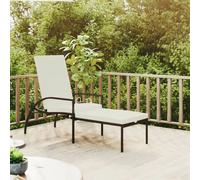 Sedia lunga con piedino Resin Brait Black Mobili da esterno, giardino, piscina, casa Forniture, decorazione