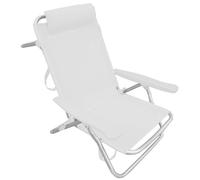 Sedia Mare Spiaggina Pieghevole in Alluminio Bauer Bianca