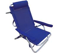 Sedia Mare Spiaggina Pieghevole in Alluminio Bauer Blu